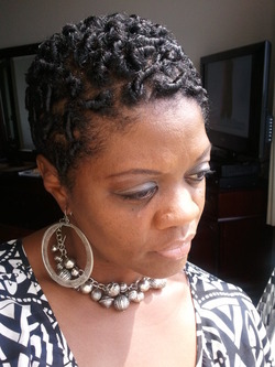 My first try with coiling - Short hair styles, Updos, Female, Adult hair, 4c hairstyle picture