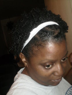 my curly fro w/ twist  - Brunette, 4b, Afro, Readers, Female, Black hair, Adult hair, Flat twists, Afro puff hairstyle picture