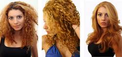 Daniella, before and after - Blonde, 3a, Wavy hair, Long hair styles, Female, Curly hair, Makeovers hairstyle picture