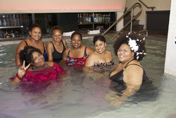 Naturals in the pool at the Curly Pool Party - Kinky hair, Afro, Female, Adult hair, Teeny weeny afro, Textured Tales from the Street hairstyle picture