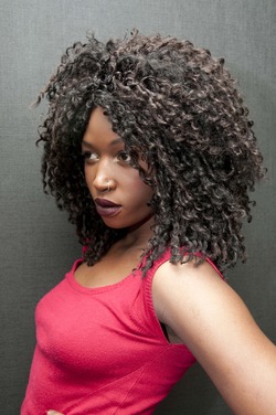 Mary log stack cut - Brunette, Black hair hairstyle picture