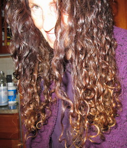 curly and long at age 60 - Brunette, 3b, Mature hair, Long hair styles, Readers, Female, Curly hair hairstyle picture