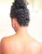loose updo back view - french braids