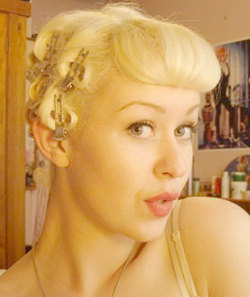 Pin curls - Blonde, Styles, Female, Adult hair, Pin curls hairstyle picture