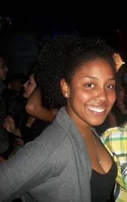 At a Party - Brunette, 3c, 4a, Medium hair styles, Styles, Female, Curly hair, Teen hair, Curly kinky hair, Natural Hair Celebration hairstyle picture