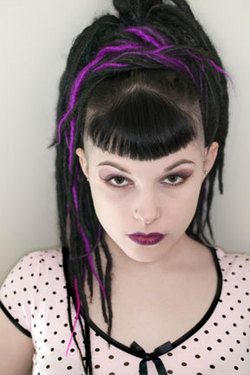 Punk Locks - Long hair styles, Styles, Female, Black hair, Adult hair, Dreadlocks, Dreadlock extensions, Punk hair hairstyle picture