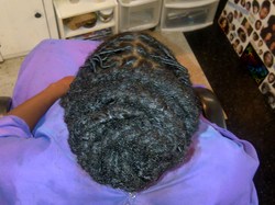 Lovely Loc Wedding Guest Updo III - Short hair styles, Readers, Female, Curly hair, Black hair, Adult hair hairstyle picture