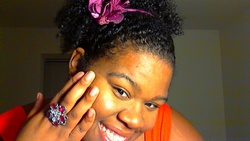 Pretty Flower - 3b, 3c, Medium hair styles, Kinky hair, Styles, Female, Curly hair, Black hair, Adult hair, Ponytail, Curly kinky hair hairstyle picture