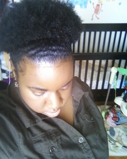 my puff...10 months after big chop - Short hair styles, Medium hair styles, Readers, Female, Curly hair, Black hair, Adult hair, Afro puff, Curly kinky hair hairstyle picture