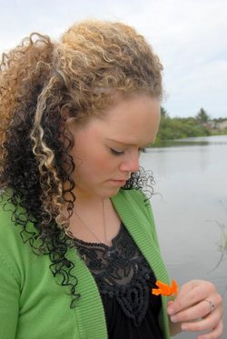 Curly with lots of colors! - Brunette, Blonde, Medium hair styles, Summer hair, Female, Curly hair, Black hair hairstyle picture