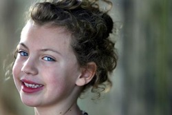 Up in Springs - Blonde, Medium hair styles, Kids hair, Updos, Styles, 2c hairstyle picture