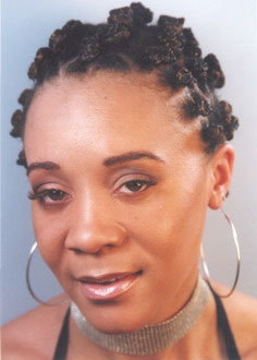Bantu Knots - Brunette, Kinky hair, Styles, Female, Adult hair, Bantu knots, Nubian knots hairstyle picture
