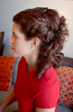 Formal Curly Look - Brunette, Female, Formal hairstyles, Formal hairstyles, Spiral curls, Spiral curls, Spiral curls hairstyle picture