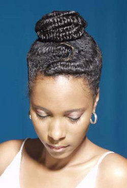 Goddess Braids - Brunette, Updos, Styles, Female, Goddess braids hairstyle picture