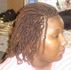 Nubian Twists - Brunette, Medium hair styles, Kinky hair, Twist hairstyles, Styles, Female, Adult hair, Kinky twists, Nubian twists hairstyle picture