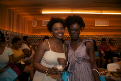 2 Naturals Pose to Show Off Updos at Curly Pool Party - Short hair styles, Updos, Kinky hair, Female, Adult hair, Curly kinky hair, Textured Tales from the Street hairstyle picture