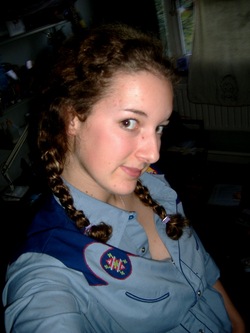 Braids/Pigtails - Brunette, 3a, Medium hair styles, Braids, Readers, Female, Curly hair, Adult hair hairstyle picture