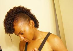 Naturally Curly Weave Mohawk - Redhead, Brunette, Mature hair, Short hair styles, Medium hair styles, Updos, Female, Adult hair hairstyle picture