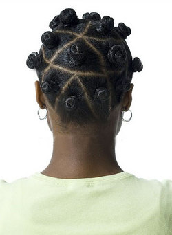 Bantu Knots - Brunette, Short hair styles, Kinky hair, Styles, Female, Black hair, Adult hair, Bantu knots, Nubian knots hairstyle picture
