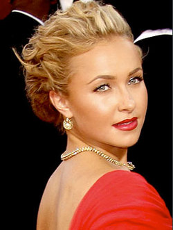 Hayden Panettiere - Blonde, Celebrities, Updos, Special occasion, Female, 2009 Emmy Awards hairstyle picture