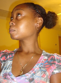 My version of CurlyNikki's modified Princess Lea - Brunette, 4a, Medium hair styles, Kinky hair, Readers, Styles, Female, Black hair, Adult hair, Buns hairstyle picture