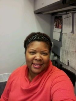 My TWA in a headband - 4 mths post B.C. - Brunette, Very short hair styles, Readers, Female, Adult hair, Afro puff, Curly kinky hair hairstyle picture