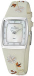 Skagen 380SSLC Crystal Hour Markers Flower Pattern Strap Mother Of Pearl Dial