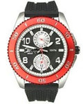 Tommy Bahama RLX1095 Relax Stainless Steel Black Dial Strap Red Bezel