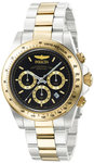 Invicta 9224 Two Tone Stainless Steel Speedway Diver Chronograph Black Dial