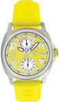 Tommy Bahama RLX2016 Relax Stainless Steel Yellow Patterned Dial Vented Strap Date
