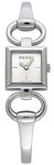Gucci YA120505 Tornabuoni Square 120 Series Stainless Steel Silver Dial Diamonds
