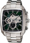 Casio EF549D-3A Stainless Steel Edifice Green Dial Analog Quartz Chronograph
