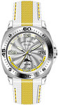 Tommy Bahama RLX2005 Relax Silver Tone Patterned Dial Yellow Stripe Strap