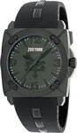 Zoo York ZYE1023 Stainless Steel Black Dial Black Silicone Strap
