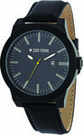 Zoo York ZYE1036 Stainless Steel White Dial Black Leather Strap