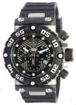Invicta 0653 Nitro Swiss Quartz Chronograph Black Dial Strap