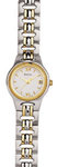 Bulova 95G07 18K Two Tone Stainless Steel Quartz Sapphire White Dial
