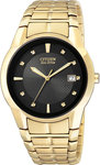 Citizen BM6672-51E Gold Tone Eco Drive Riva Black Dial