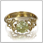 1.25 Ct Fancy Yellow Natural Diamond Ring 18k Gold