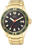 Citizen BN0032-59E Gold Tone Infusion Eco-Drive Professional Diver 300M Bracelet