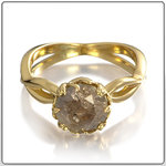 3.27 Ct. Natural Diamond Ring 18k Yellow Gold