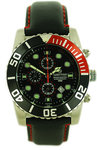 Sartego SPC71-L Ocean Master Diver Chronograph Black Dial Bezel Blue Accents