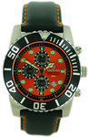 Sartego SPC55-L Ocean Master Diver Chronograph Orange Dial Black Bezel Strap