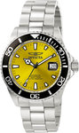 Invicta 0999 Stainless Steel Pro Diver Automatic Yellow Dial