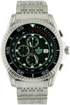 Sartego SPCB11 Stainless Steel Ocean Master Diver Chronograph Black Dial