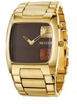 Nixon A060-715 Gold Tone Stainless Steel Banks Dual Time Brown Dial