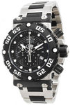 Invicta 0402 Nitro Swiss Quartz Chronograph Black Dial Link Bracelet