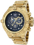 Invicta 6554 Gold Tone Subaqua 500m Chronograph Diver Blue Dial