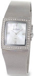Skagen 608SSS Stainless Steel Quartz Mother Of Pearl Dial Crystal