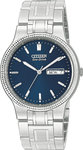 Citizen BM8190-51L Stainless Steel Cortina Eco-Drive Blue Dial Midsize
